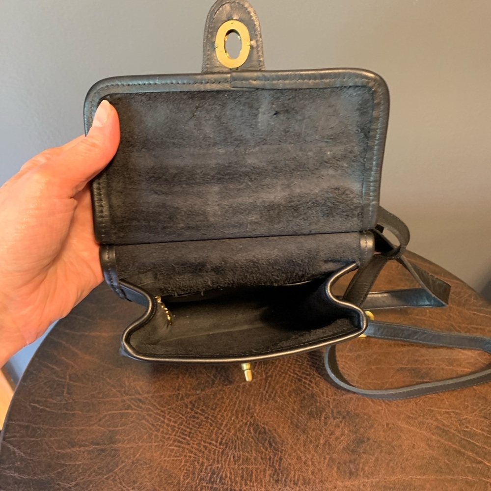 Vintage COACH Murphy Station Bag 9930 Classic Black Leather Handbag - Picture 4 of 7